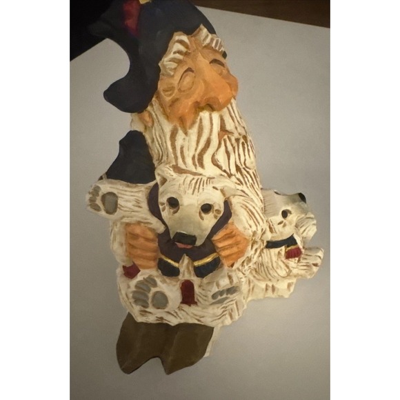 Vintage 1997 David Frykman Portfolio DF1038 Santa & Polar Bear Cubs Figurine 8" - Picture 5 of 14